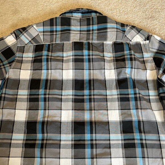 CHALC Mens Button Up Pearl Snap Shirt Size 2XL Plaid Western Ranchwear Rodeo - Picture 12 of 12